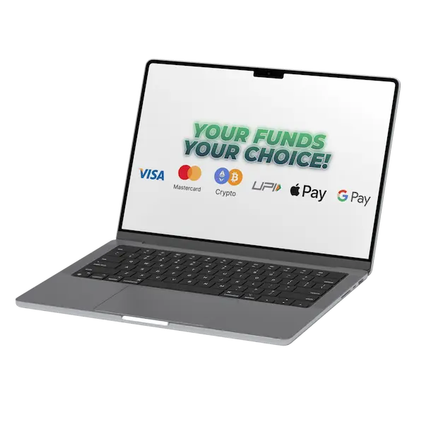 Laptop showing flexible funding options